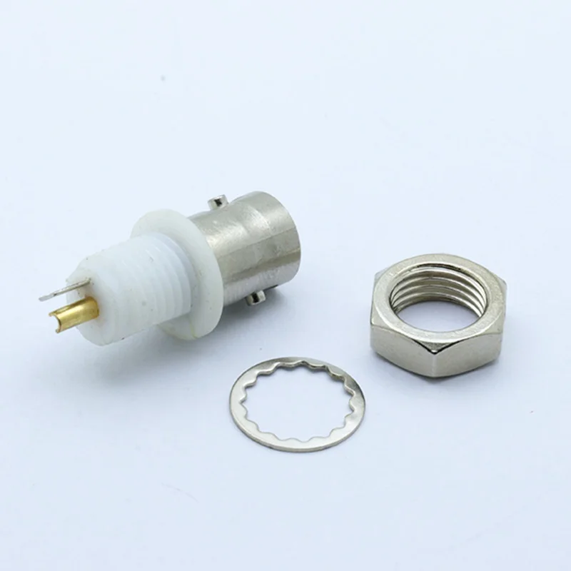 

100pcs/lot Soldering BNC Female Connector BNC Bulkhead Jack Socket for Coaxial Cable CCTV Camera System Wholesales