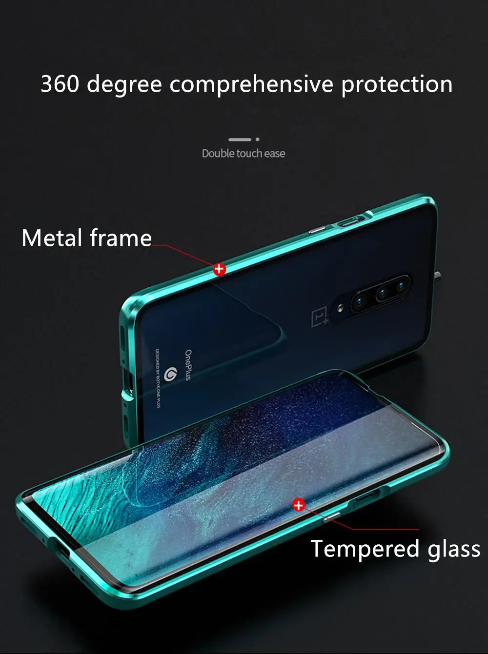 Магнитный адсорбционный металлический чехол для телефона Oneplus 7 Pro 1 Plus 6 One plus 6T 7 двухсторонний Магнитный чехол из закаленного стекла