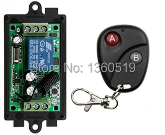 Новый DC12V 1CH Беспроводной Выключатель питания 1 приемник и 1 передатчик пульт дистанционного управления 10А выходное состояние регулируется/лампа/окно