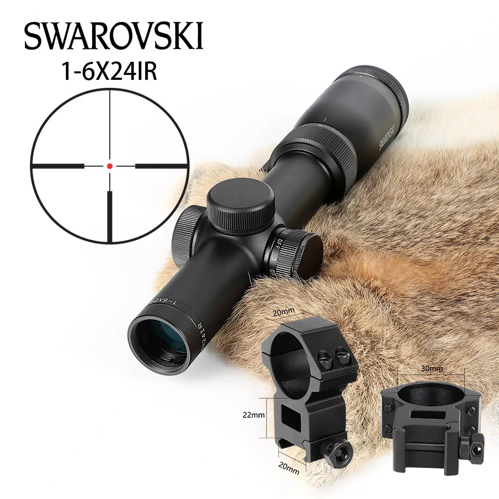 F15 Reticle 20mm Имитация Swarovskl прицел 1-6x24IRZ3 F15 или F101 круглый в горошек перемежать дифференциации смотровое Стекло прицел сделано в Китае - Цвет: F15 Reticle 20mm