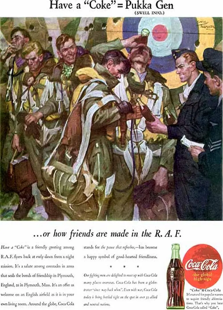 Винтажный Американский пропагандистский постер времен 2 мировой войны с