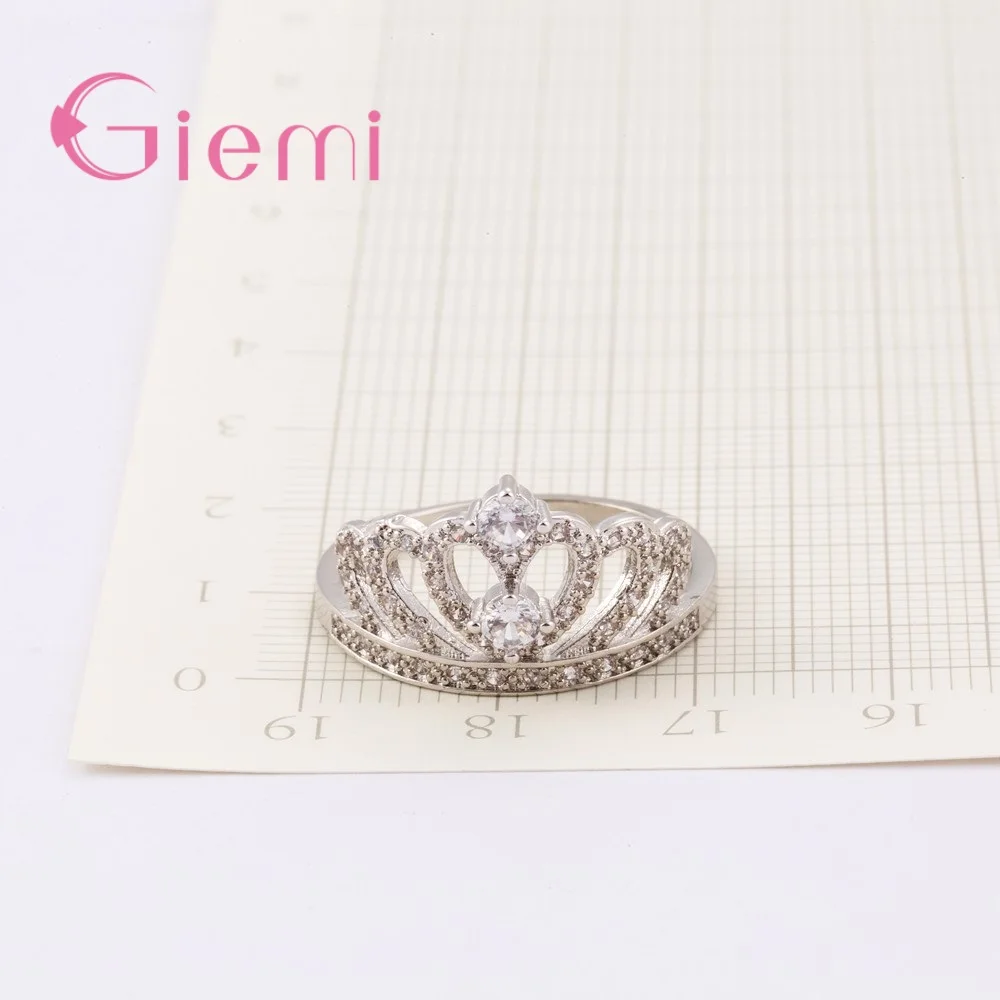 Trendy Crown Rings For Women Bridal Wedding Engagement 925 Sterling Silver Cubic Zirconia Factory Price Big Promotions | Украшения и
