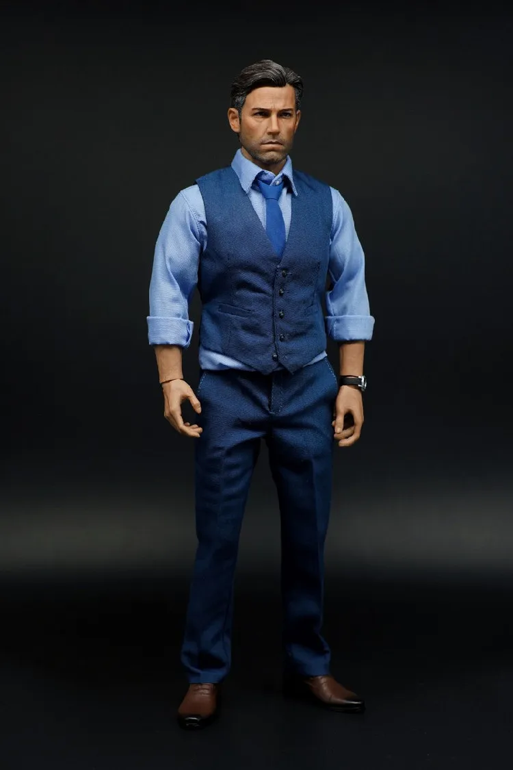 1/6 весы Бэтмен против Супермена лорда Уэйна Бена аффлека головы/ZCtoys тело/мужские Специальные синие костюмы набор обуви F 1" фигурка куклы - Цвет: headclothesbody
