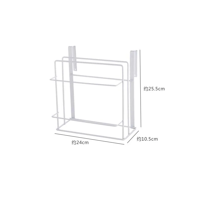 

Double Layer Iron Kitchen Cabinets Shelf Chopping Board Storage Rack Shelves Kitchen Towel Holder Rack Free Drilling 8