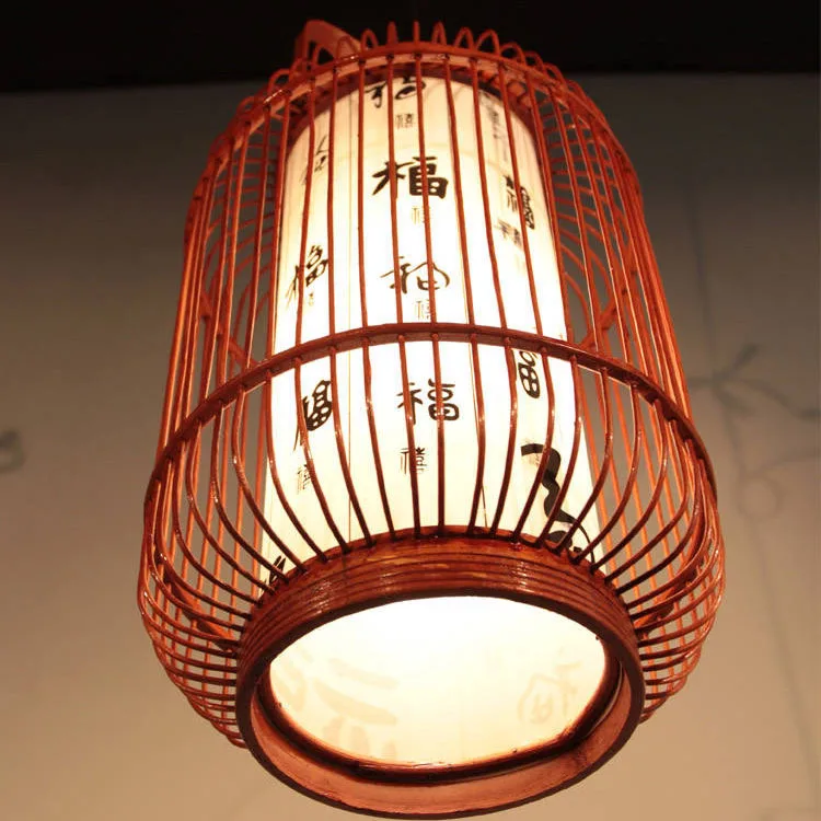 Подвесная лампа для ресторана бамбуковая корзина ручной работы светильник