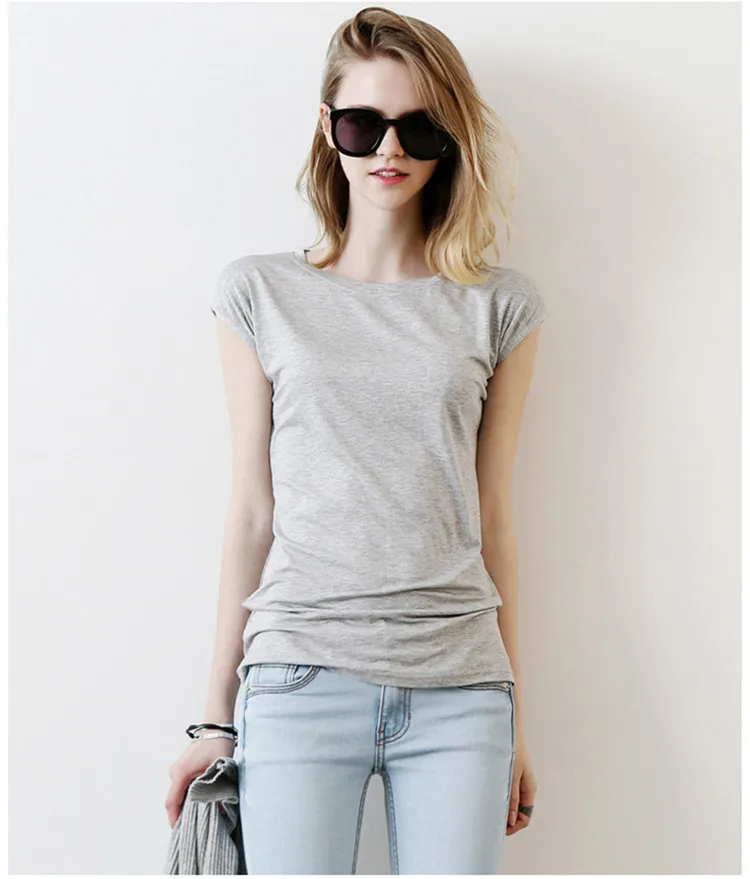 Slim sexy girl custom logo photo text printed women T-shirt short sleeve fitted lady tops personalized female hallow out T shirt | Женская