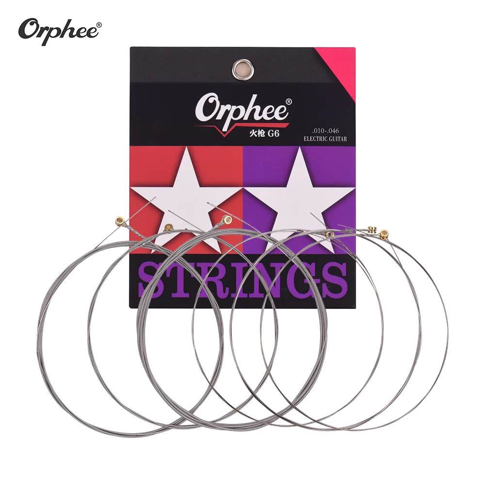 

Orphee G7/1150 (.011-.050) Guitar Strings for Guitars 6pcs String Hexagonal Core Namo Coating Nickel Winding Medium Light