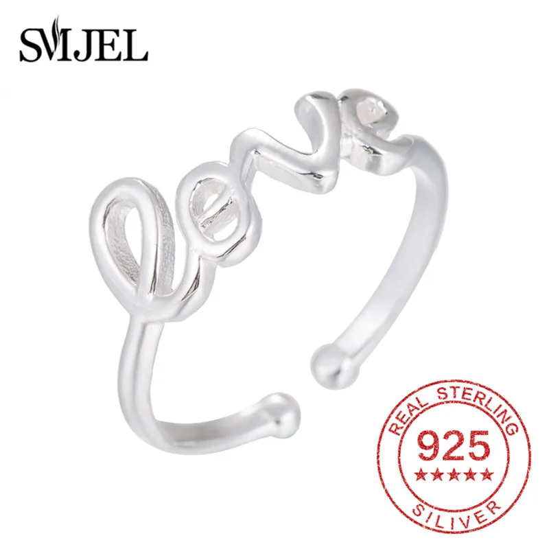 Женское серебряное кольцо SMJEL с надписью Eternity Love 100% Стерлинговое Серебро 925 пробы