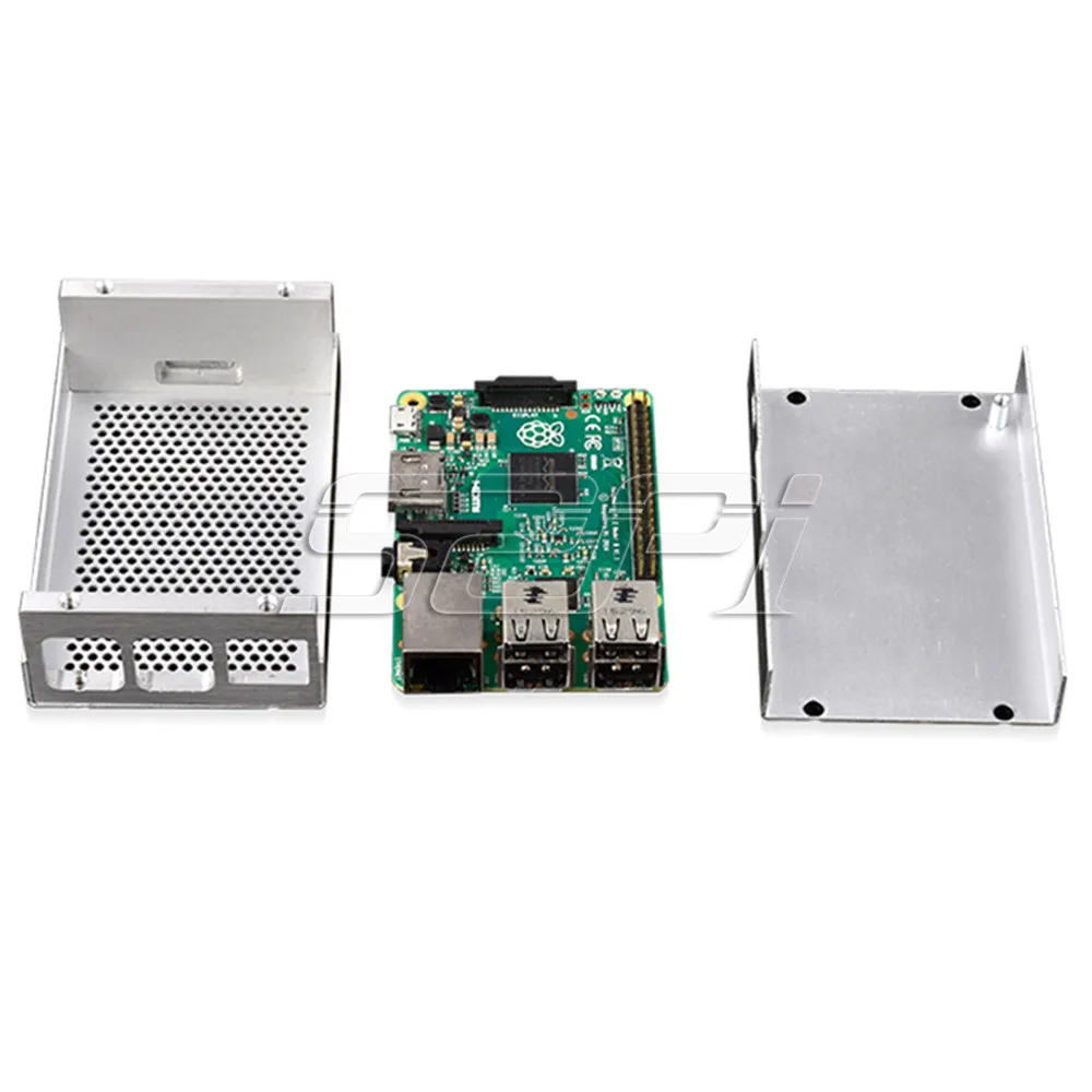 52Pi Новинка! Алюминиевый сплав серебряный корпус Корпус для Raspberry Pi 3/2 Модель B/B +