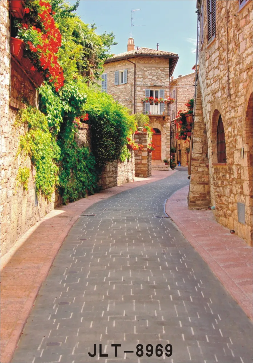 

Background for Photos Vinyl Cloth Photography Backdrops Props for Photo Studio Ancient Town Alley Photocall for Wedding Children
