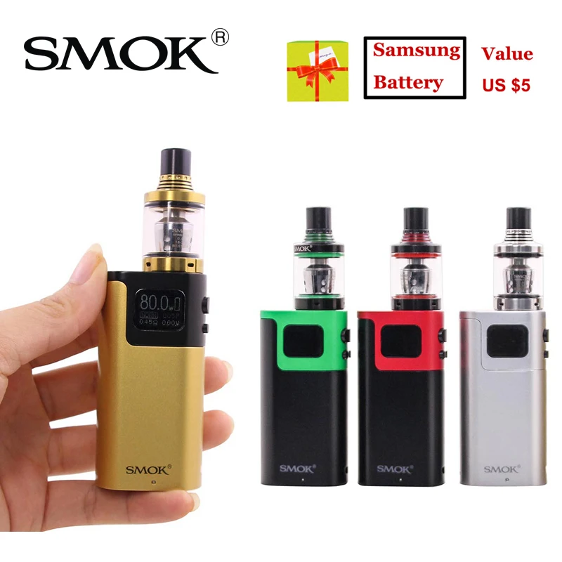 Оригинальный Vape SMOK G80 комплект 2 мл спирали бак 80 Вт TC VW коробка мод испаритель