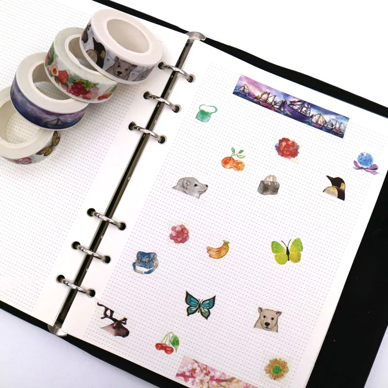 1 шт. креативные милые пышные цветы и животные васи клейкая лента DIY Скрапбукинг