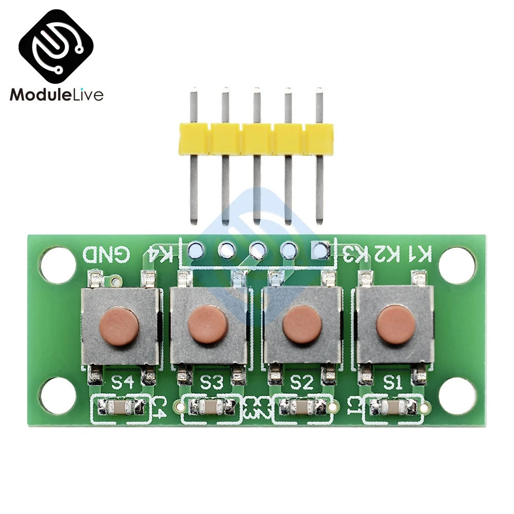 5Pin 1x4 4 кнопки клавиатуры макет модуль для Arduino DIY KIT универсальный для обучения и экспериментов