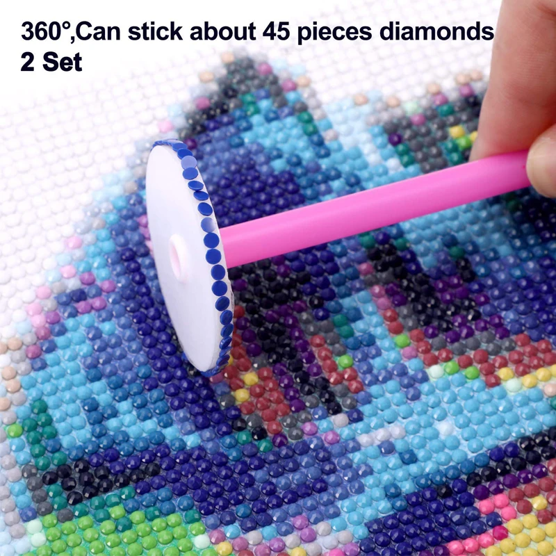 7Pcs of high-end Diamond Painting Tool 360 Degree Round Roller Pens Double-Sided Adhesive Tapes Big Plate Stich Kits | Дом и сад