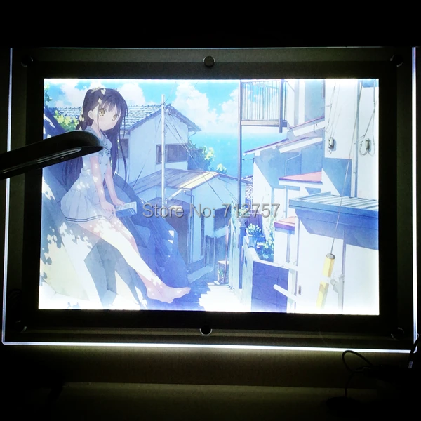 Акриловая рамка со светодиодной светлой рамкой светлая коробка A2 размер