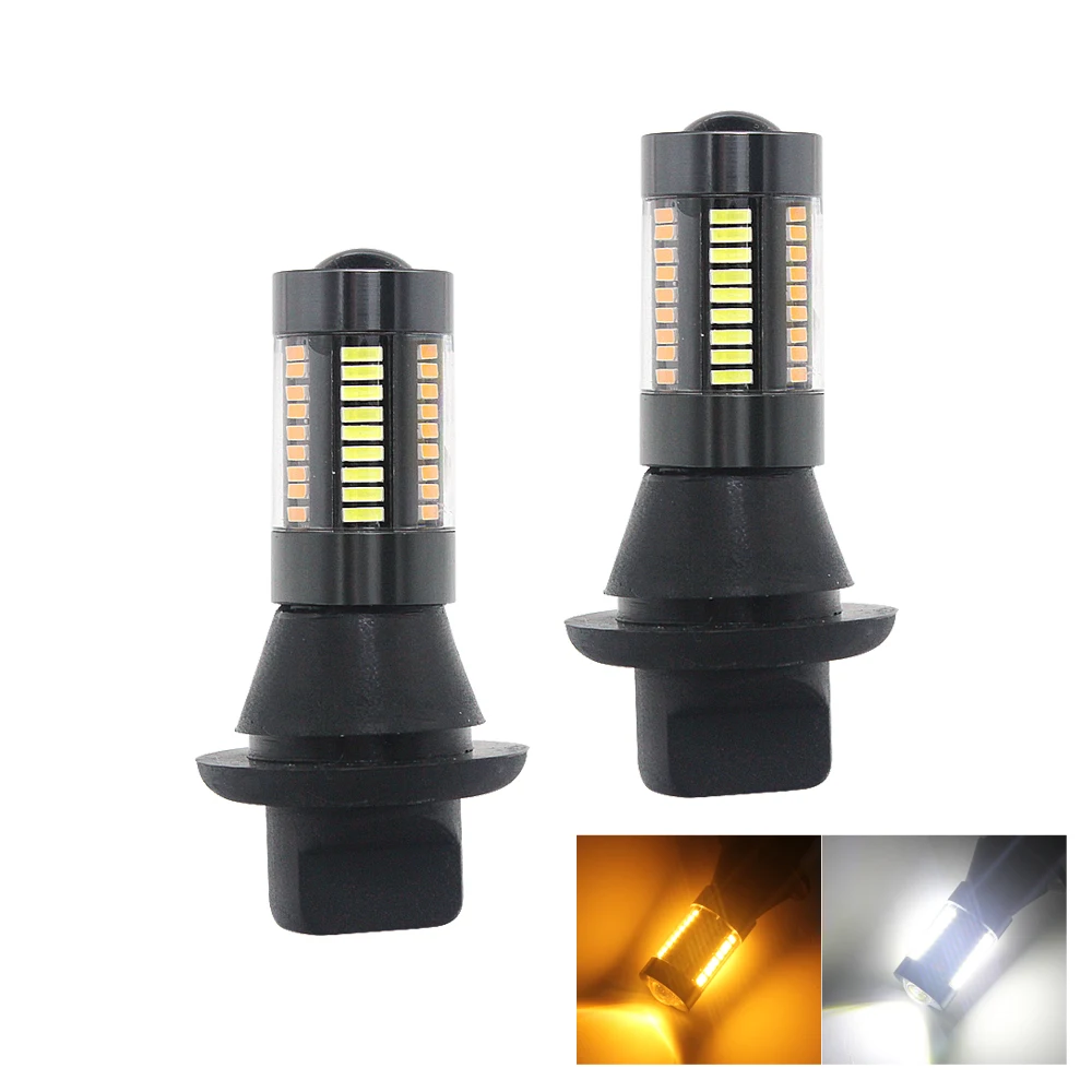 Двойной Цветной СВЕТОДИОДНЫЙ светильник DRL с поворотным сигналом t20 7440 t25 3156 BA15S 1156