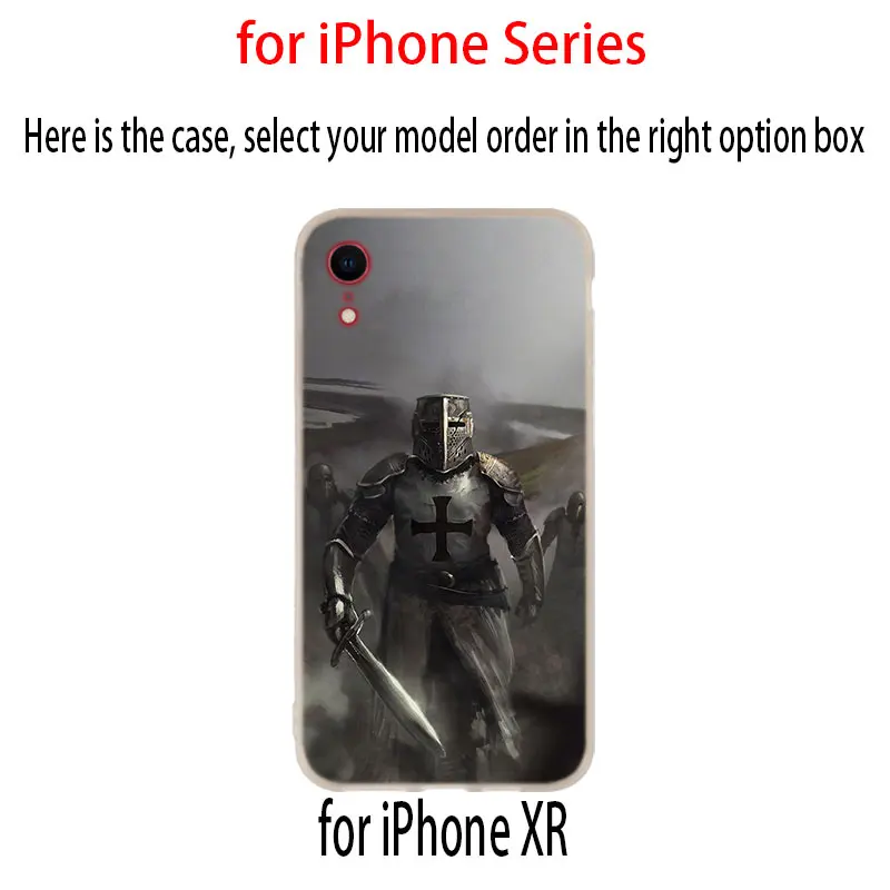 Силиконовый мягкий чехол crusaders для iPhone 11 12 Pro X XS Max XR iphone 8 7 6 Plus 5 5s SE 2020|Бамперы| |