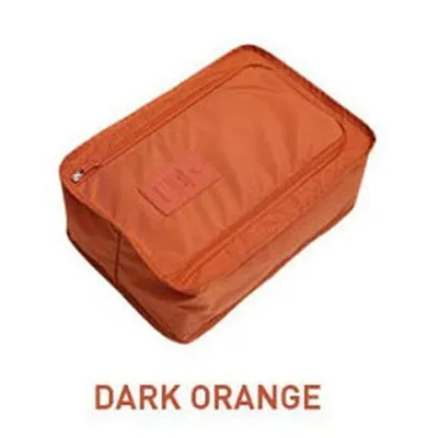 Dark orange Путешествия Портативный водонепроницаемая сумка для обуви, органайзер, хранилище, сумочка, карман Упаковка Кубики ручка нейлоновая застёжка-молния сумка для путешествий - Цвет: Dark orange