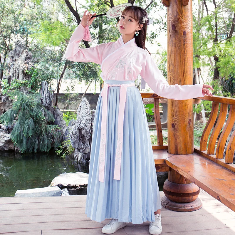 Этнические элементы Hanfu Женская Фея Китайский элегантный свежий Улучшенный