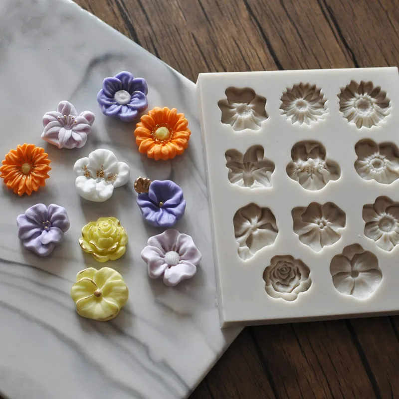 Leaf Fondant Silicone Mold 3D Flower Cooking Wedding Decoration Baking Sugar Craft Molds Leaves DIY Cake | Дом и сад
