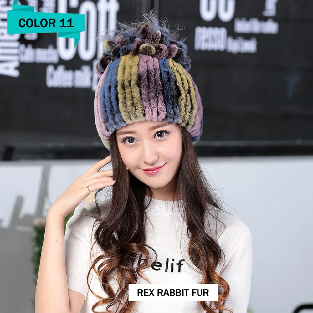 Новые модные женские туфли из натуральной кожи с мехом кролика шапка зимняя