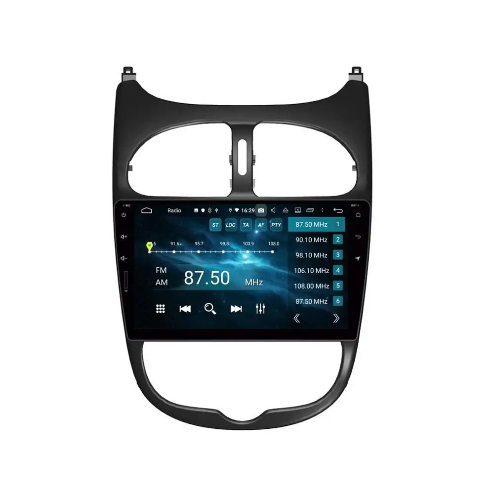 Автомобильный DVD-плеер CarPlay PX6 Android 10 для Peugeot PG 206 2000-2016 стерео радио GPS Bluetooth 5 0 Wi-Fi