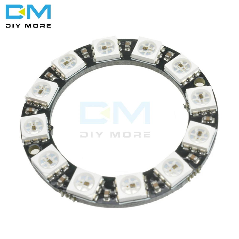 Светодиодный rgb ring 12 бит WS2812 WS2812B 5050 RGB светодиодный интегрированный драйвер