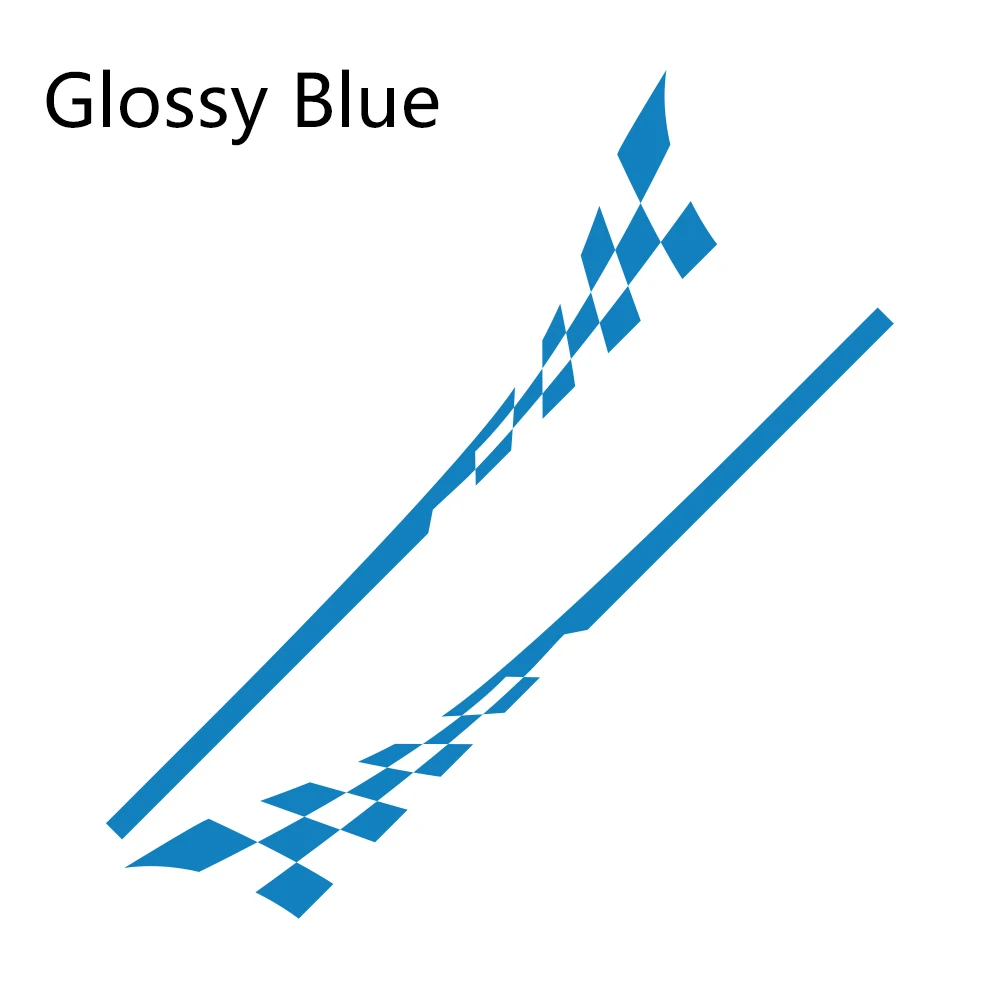 Glossy Blue Автомобильные боковые юбки наклейки для укладки Авто DIY настенные наклейки для Mini Cooper R56 R57 R58 R50 R52 R53 R59 R61 Countryman R60 F60 F55 F56 F54 - Название цвета: Glossy Blue