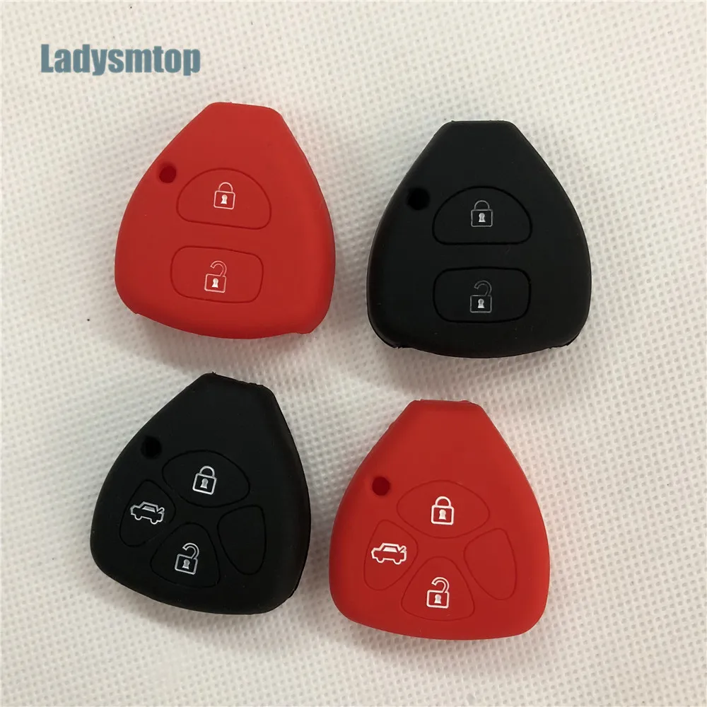 Ladysmtop автомобильный 2 3 4 кнопки силиконовый чехол для ключа Оболочка Чехол TOYOTA
