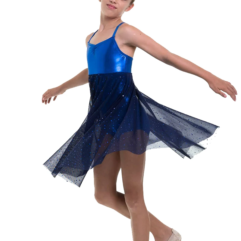 Детское блестящее Сетчатое балетное платье пачка с блестками для подростков