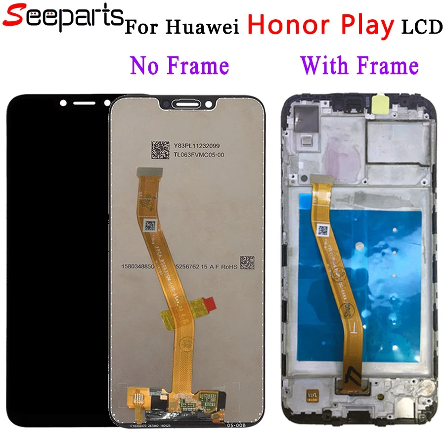 Для Huawei Honor Play ЖК-дисплей кодирующий преобразователь сенсорного экрана в сборе