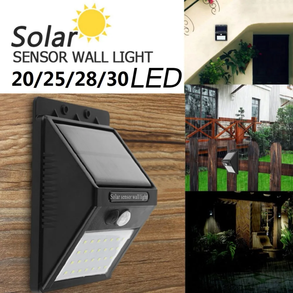 Светодиодный светильник на солнечной батарее 20/25/28/30 светодиодов|security light|solar power