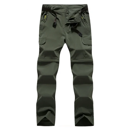army green LoClimb тянущиеся летние съемные походные брюки для мужчин и женщин спортивные прогулочные брюки для треккинга скалолазания Велоспорт водонепроницаемый, AM224 - Цвет: army green