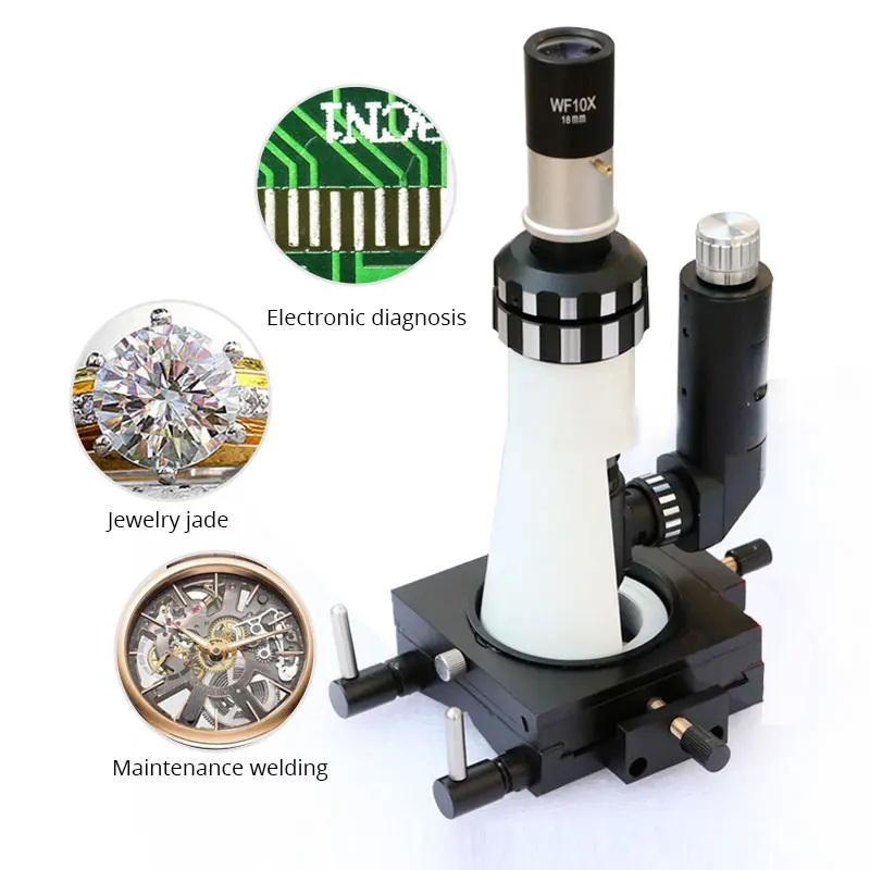 

Металлургический микроскоп с зумом 100X-400X, ручной металлографический микроскоп со светодиодный Ной подсветкой и алюминиевым магнитным осно...