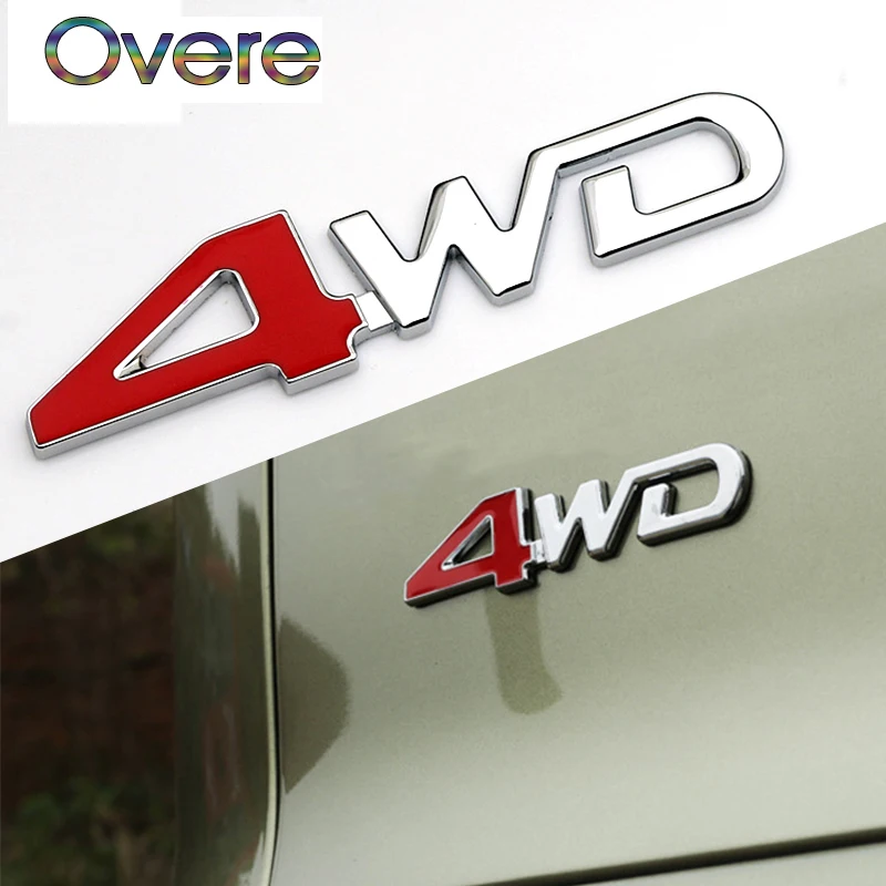 Overe 1 шт. автомобильный 3D металлический стикер 4WD 4X4 для Ford Focus 2 3 Fiesta Mondeo MK4 Ranger Toyota