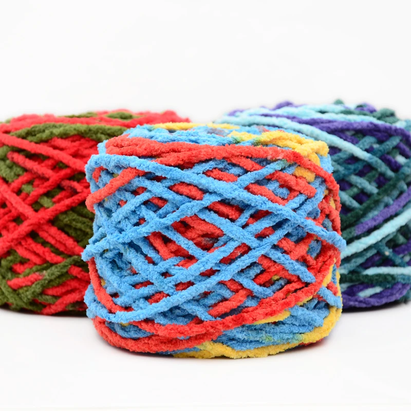 Цветной шарф ручная вязка пряжа для ручного вязания мягкая молочная хлопковая