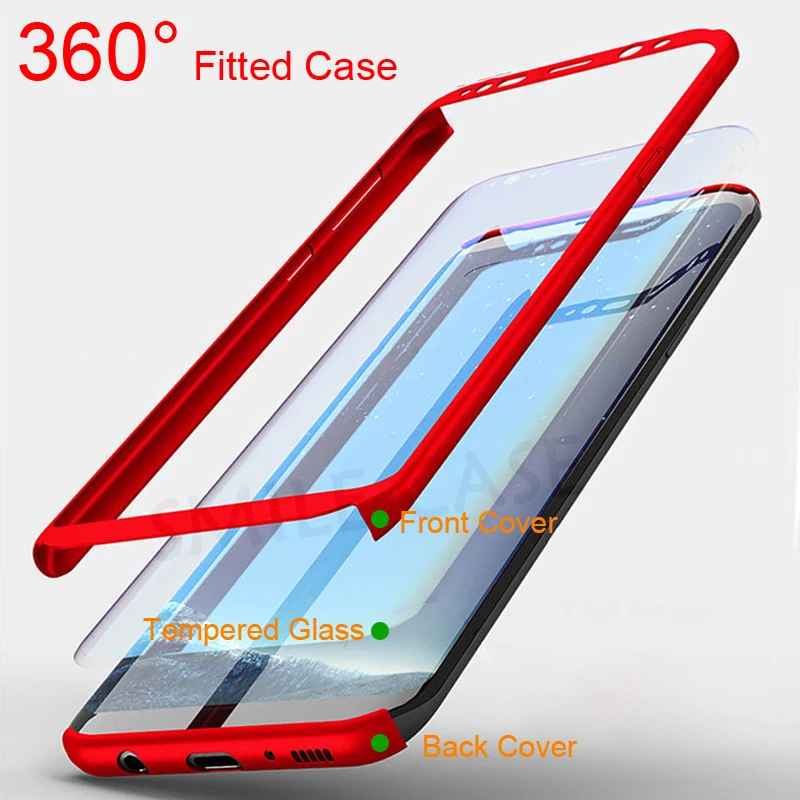 360 Fitted Case for Huawei honor 5X Funda 5.5 inch Matte plastic Smile Temperd Glass Honor GR5 Cover |