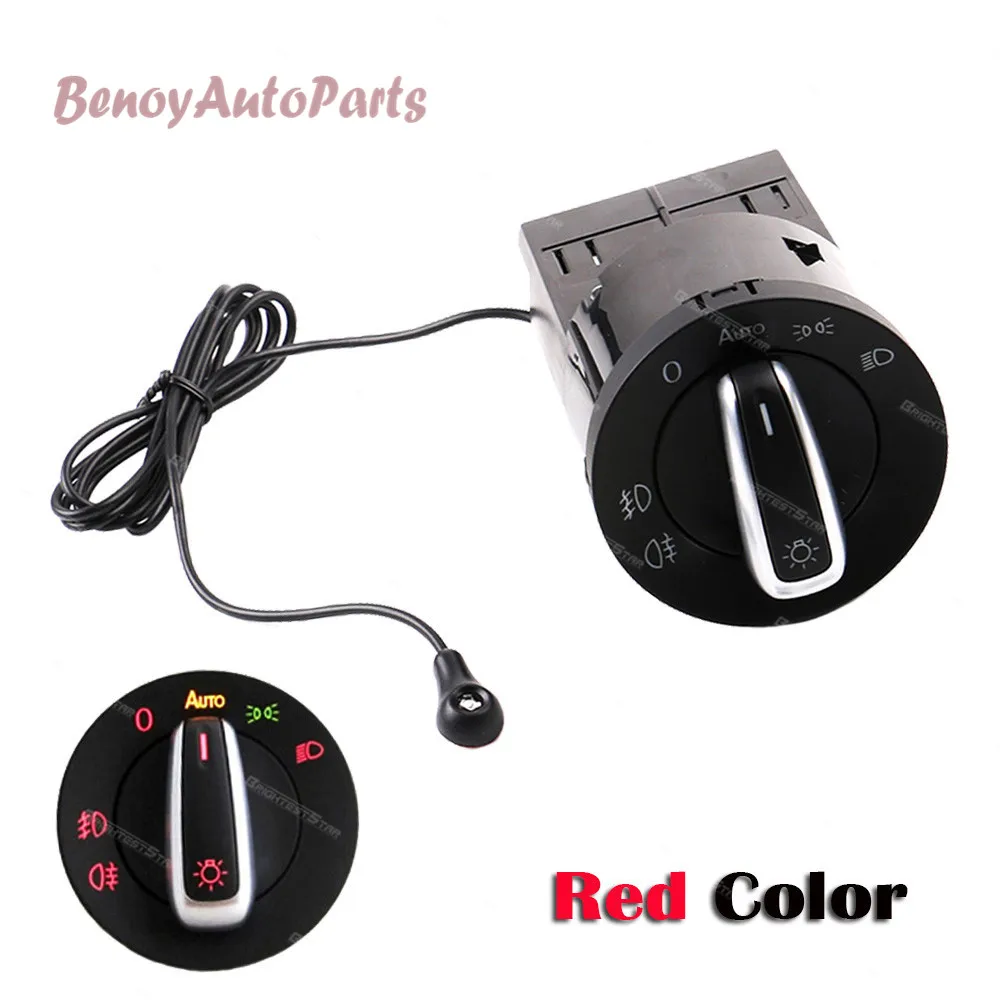 Red Color Автоматический головной светильник, светильник, переключатель, модуль датчика для VW Golf Jetta MK4 Passat B5 Polo Bora Bettle для Skoda Fabia - Цвет: Red Color