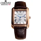 Часы CHENXI Мужские кварцевые с кожаным ремешком, Брендовые повседневные спортивные, с прямоугольным циферблатом, подарок для мужчин