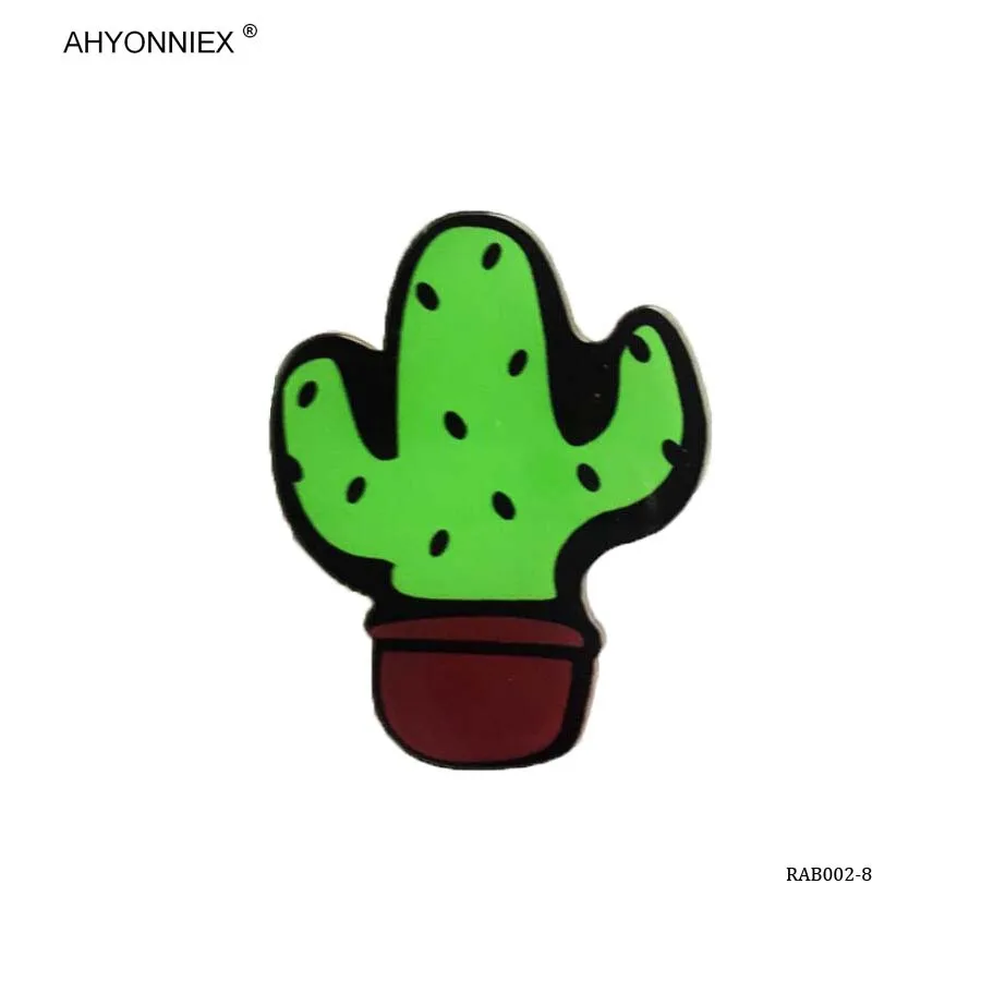 AHYONNIEX 1 шт. мультфильм кактус бонсай значки брошь акриловые Значки на рюкзак булавка, бейдж, украшение значки на одежду