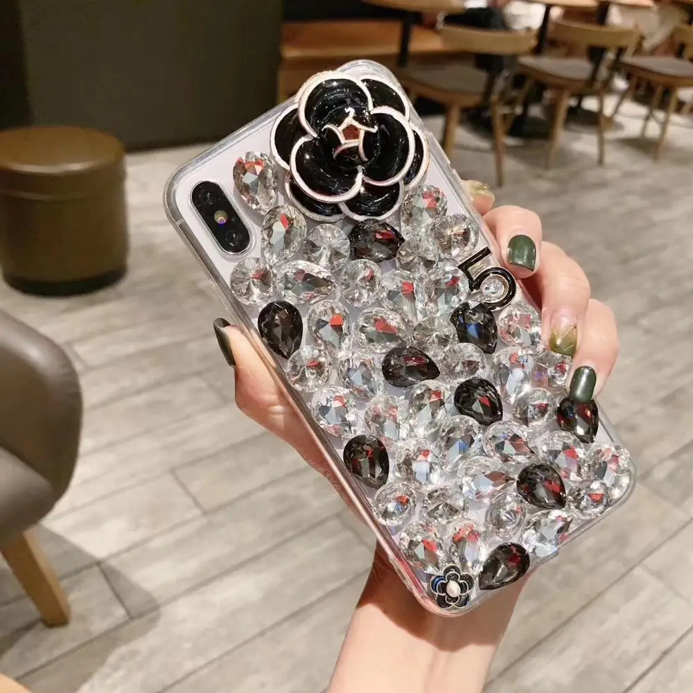 Чехол XINGDUO с блестящими цветами и стразами для Huawei Nova 3 3I 4 прозрачный чехол из ТПУ