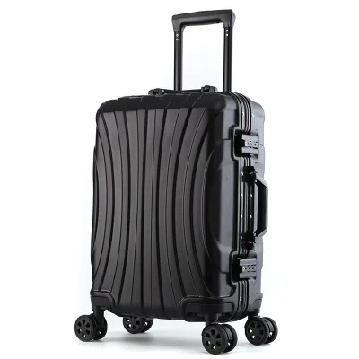 frost black frame Новые дорожные чемоданы с алюминиевой рамой viagem com rodinhas багаж на колесиках - Цвет: frost black frame