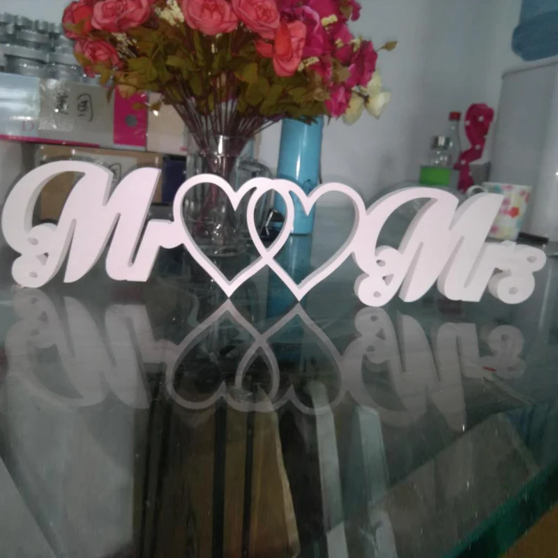 

Бесплатная Доставка Писем Г-Н & Г-Жа Свадьба украшения Романтический Свадебная День Рождения Декор