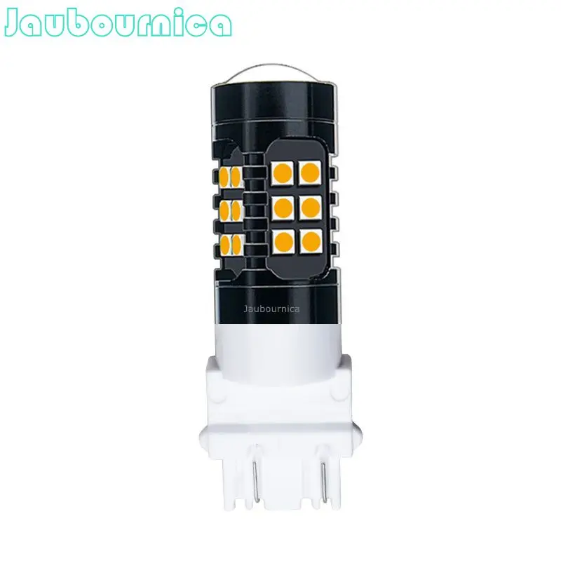 1 шт. автомобильная светодиодная лампа T25 3157 3156 3057 P27/7 Вт P27W 1500LM 27 SMD 3456|Сигнальная