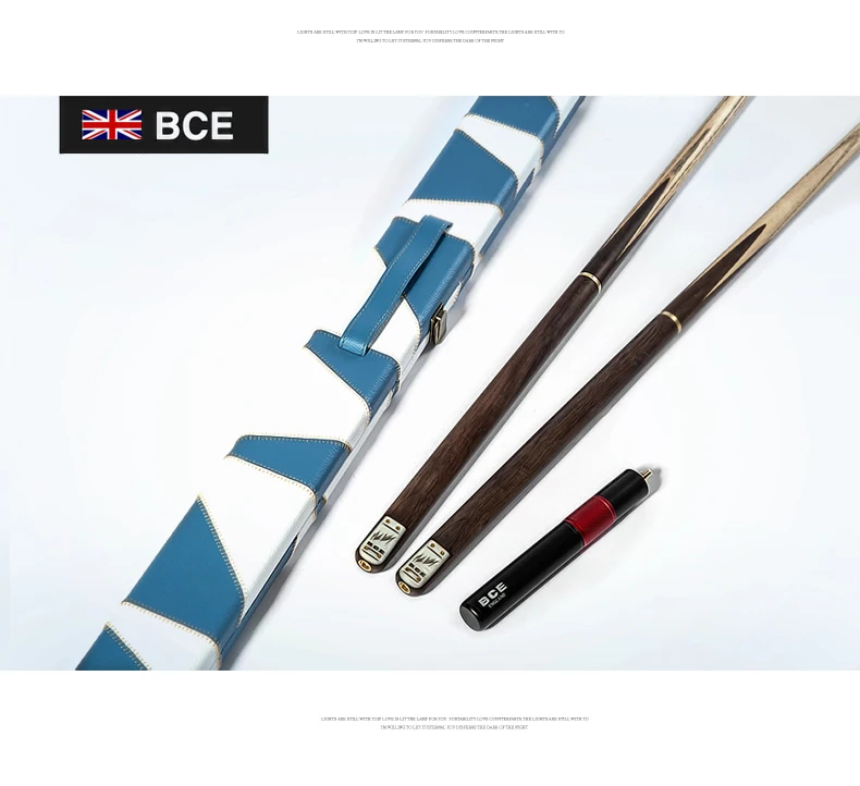 RILEY England BCE BMS серия 3/4 сплит-снукер кий 9,8-10 мм наконечник Профессиональный Ashwood снукер кий бесшовный шарнир с удлинителем