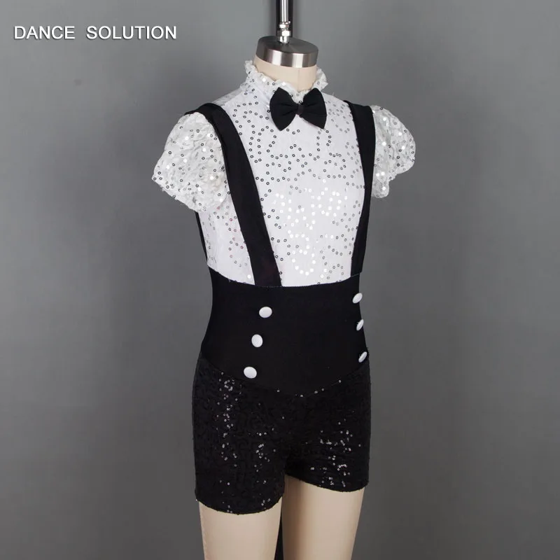 Корсет с серебряными блестками для мальчиков короткий дизайн костюм джазового