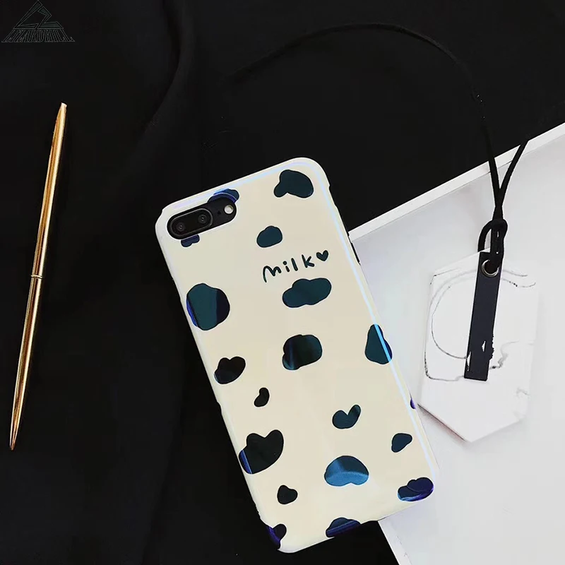 Lizardhill Fashion Blu-Ray Phone Cases For iPhone 6 6S 7 8 Plus X milk spot glossy Soft TPU Back Cover for iphone coque fundas |