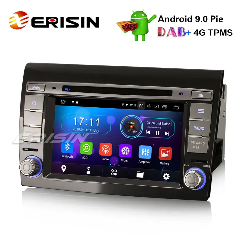 Erisin ES4971F " Android 9,0 Авторадио gps DAB+ WiFi OBD2 TPMS 4G DTV CD Bluetooth для Fiat Bravo