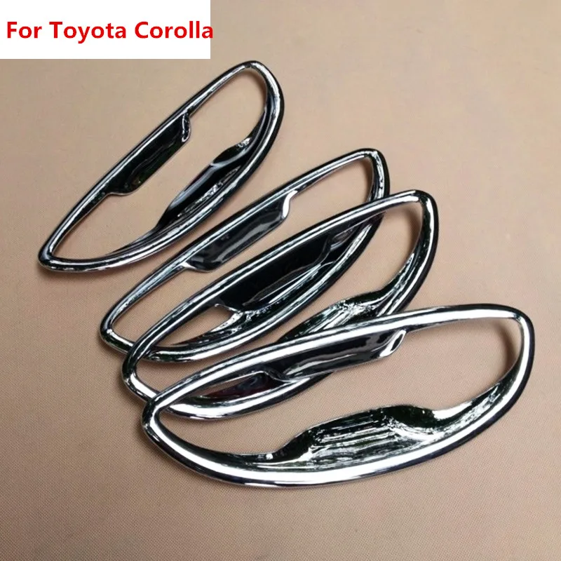 Крышка ручки для наружной двери из АБС пластика Toyota Corolla Altis E170 2014 2015|Хромирование|