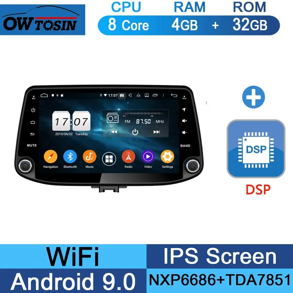 32G DSP " ips 8 ядерный 4 Гб+ 64 ГБ Android 9,0 автомобильный мультимедийный плеер для hyundai i30 gps навигация радио DSP CarPlay Parrot BT - Цвет: 32G DSP